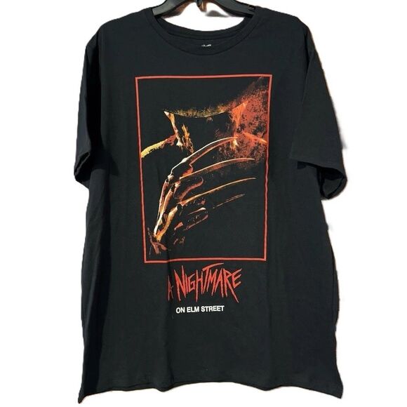 Freddy Krueger XXL Black Graphic Tee Horror Movie Shirt NWT - Picture 2 of 9